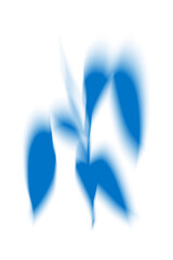 Tropical flower leaf plant blur effect mesh, modern contemporary surreal style design clip art in bright color, isolated png