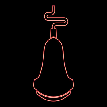 recommend clip art: Neon ultrasound scanner Medical scanning diagnostic equipment echograpy Sonogram Ultrasonic research device red color vector illustration image flat style
