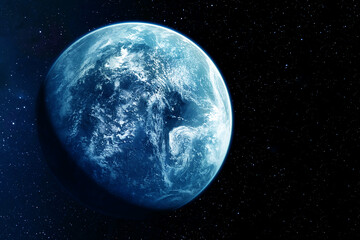 Planet earth on a dark background. Elements of this image furnished by NASA