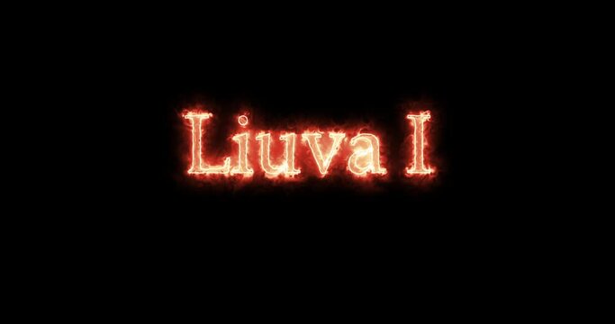 Liuva I, king of the Visigoths, written with fire. Loop