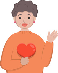 Women holding love, mother, grandmother, mother's day