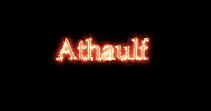 Athaulf, king of the Visigoths, written with fire. Loop