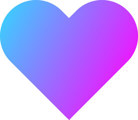 Heart icon in gradient colors. Love signs illustration.