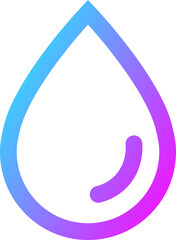 Water drop icon in gradient colors. Liquid signs illustration.