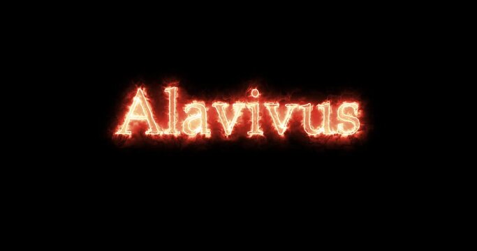 Alavivus, Thervingian Gothic king, written with fire. Loop