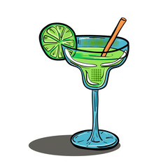 Glass of margarita cocktail