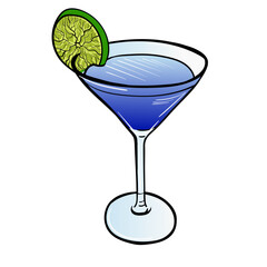 cocktail with lime
