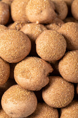 Cocoa and chocolate cookies. Cookies with chocolate filling. Bakery products. close up