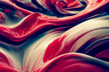 red liquid, swirl background, Generative AI Art Illustration