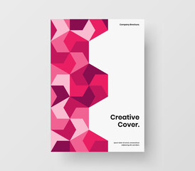 Fototapeta premium Colorful geometric shapes corporate identity layout. Creative catalog cover vector design concept.