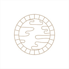 Monoline Element Design Vector