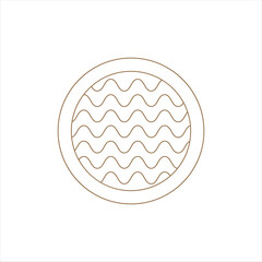 Monoline Element Design Vector