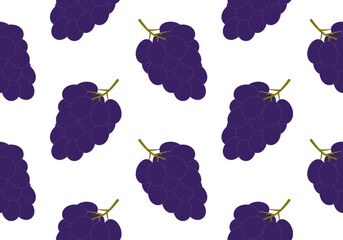 Grape seamless pattern or texture. Summer fruit background or print. Vector illustration.