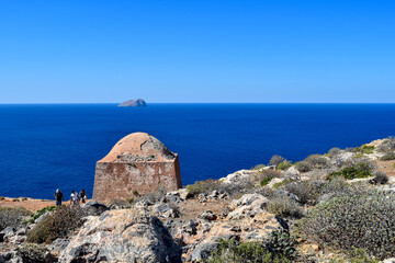 Fototapeta na wymiar Festungsruine auf der Imeri Gramvousa, Kreta (Griechenland)