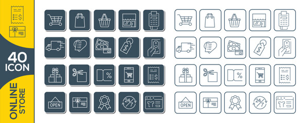ONLINE STORE ICON SET DESIGN