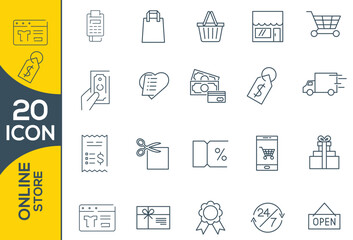 ONLINE STORE ICON SET DESIGN