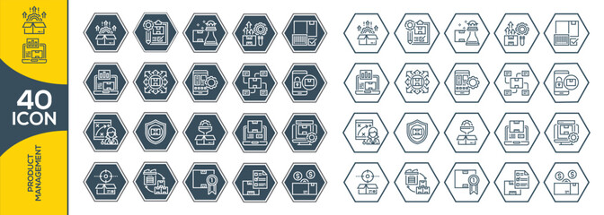PROCUCT MANAGMENT ICON SET DESIGN
