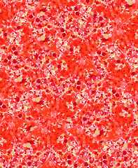 Abstract, red  seamless background. Multicolored tempera,  hand drawn background.