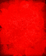 Abstract, red  hearts background. Illustration.