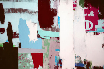 Abstract painted wall art screen background