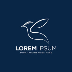little bird logo modern design template