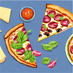 frische italienische Pizza