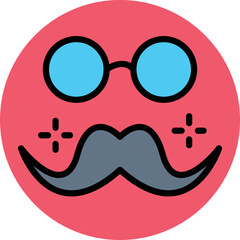 Costume Glasses Vector Icon
