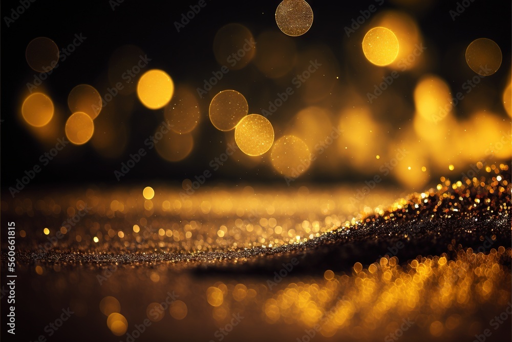 Aufkleber a close up of a shiny surface with a blurry background of lights in the background and a blurry back