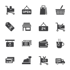 Flash Sale Special Offer icon set, Super market and shopping mall, Vector solid icon