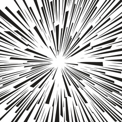 Abstract explosion black perspective lines