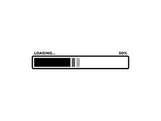 Loading Sign Icon Vector Template	

