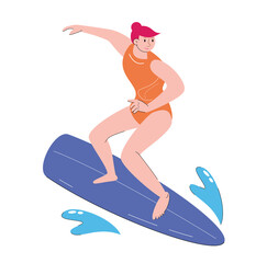 character people playing surf board