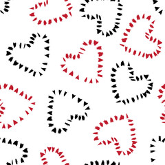 Heart shape seamless pattern design