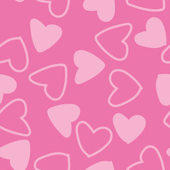 Heart shape seamless pattern design