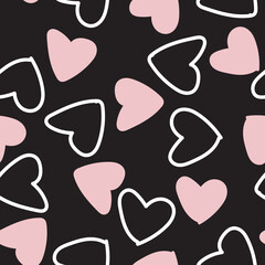 Heart shape seamless pattern design
