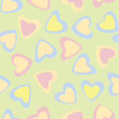 Heart shape seamless pattern design