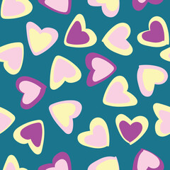 Heart shape seamless pattern design