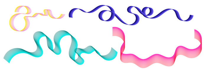 Abstract aesthetic curved lines for decorative ornaments