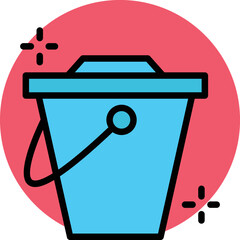 Water bucket Vector Icon
