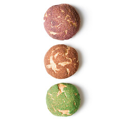 Set of shu buns isolated on white background 