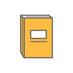 book,icon,color, design ,flat, style,trendy collection,template