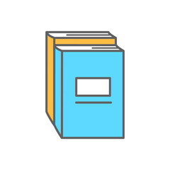 book,icon,color, design ,flat, style,trendy collection,template