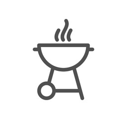 Grill related icon outline and linear vector.