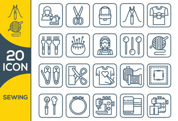 SEWING ICON SET DESIGN 