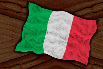 National Flag of Italy. Background  with flag  of Italy.