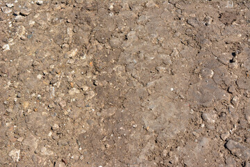 pattern of brown dry soil isolated, macro
