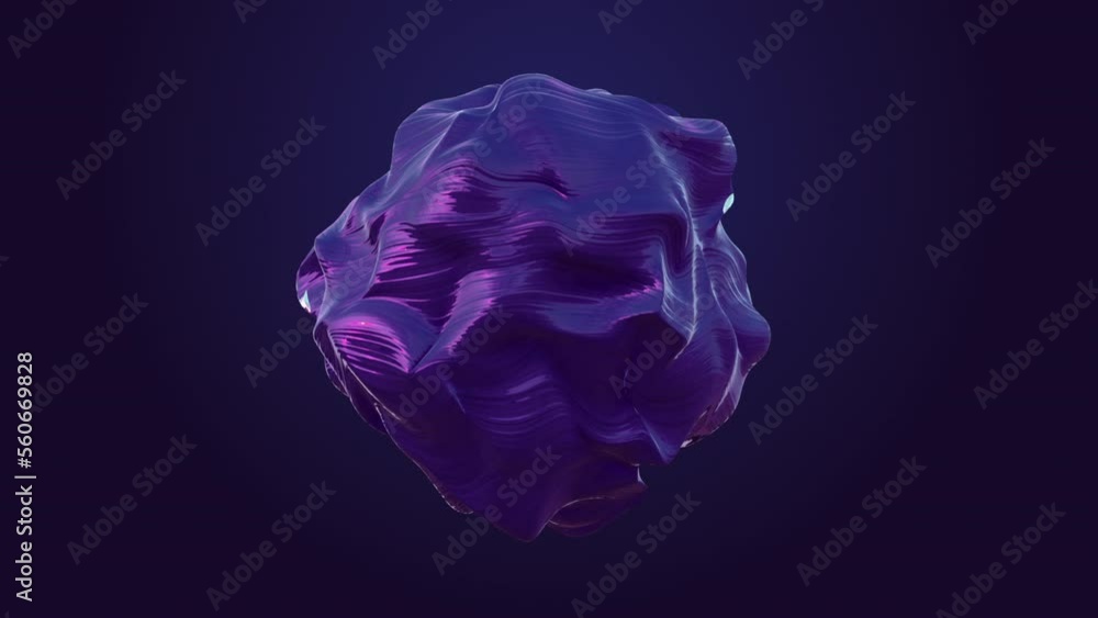 Poster anisotropic stone morphing. waves of deformation run through the material. art object for a stylish 