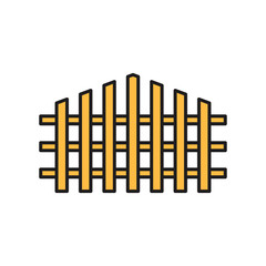 fence,icon, color, design,flat, style,trendy collection,template