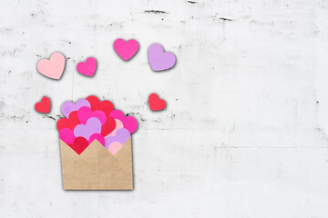 Brief mit Herzen / Valentinstag