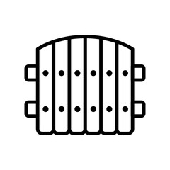 fence,icon, line, design,flat, style,trendy collection,template